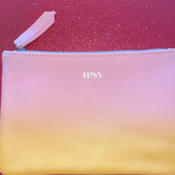 3/$10 Ipsy Glam Bag New Unused May 2020 Ombré Travel Cosmetics Bag Pink & Yellow - Picture 6 of 6
